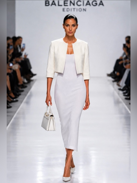 Balenciaga Sweaters - $1795 Balenciaga Nicolas Ghesquiere Dress Cropped Bolero Shrug Jacket NWT